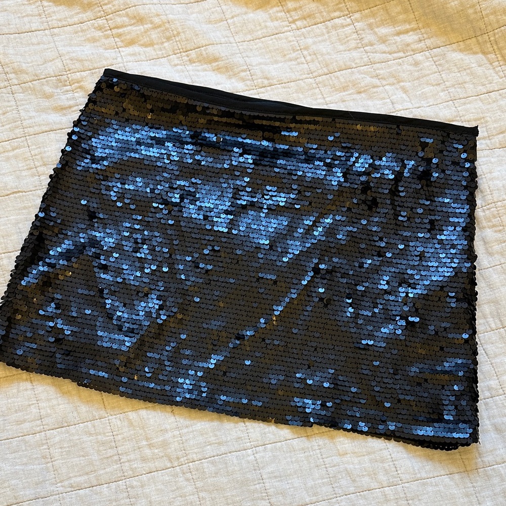 Zara Sequin Mini Skirt in Black